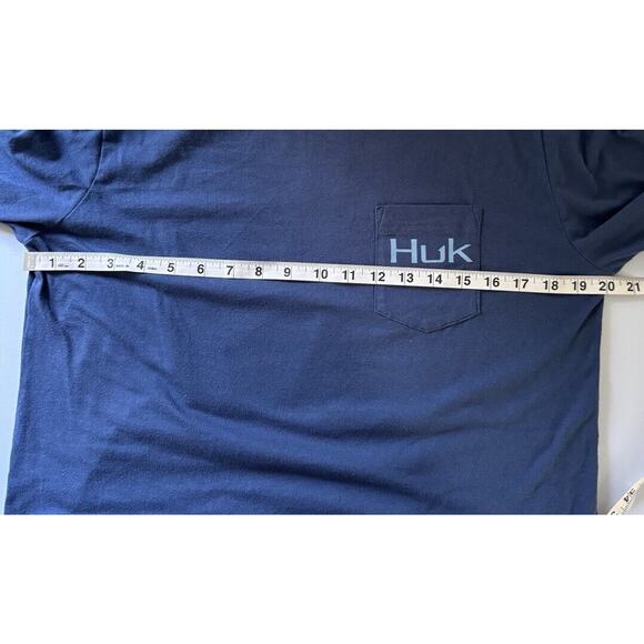Huk Fishing Men's Offshore Shield Long Sleeve Pocket Tee Size Medium - Picture 7 of 9